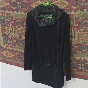 Nomad cowl neck extra long pullover